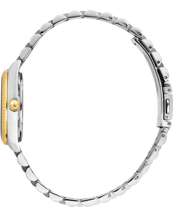 LUCIEN ROCHAT Bienne Diamonds Two Tone Stainless Steel Bracelet