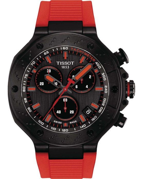 TISSOT T-Sport T-Race Chronograph Red Silicone Strap