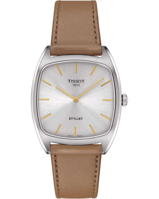 TISSOT Heritage Stylist Brown Leather Strap