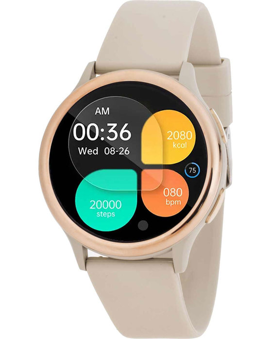 3GUYS Smartwatch Beige Silicone Strap