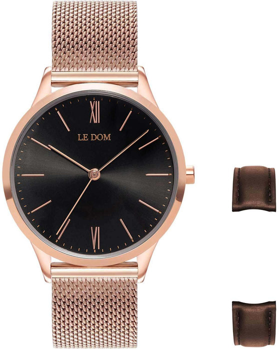 LEDOM Classic Rose Gold Stainless Steel Bracelet Gift Set