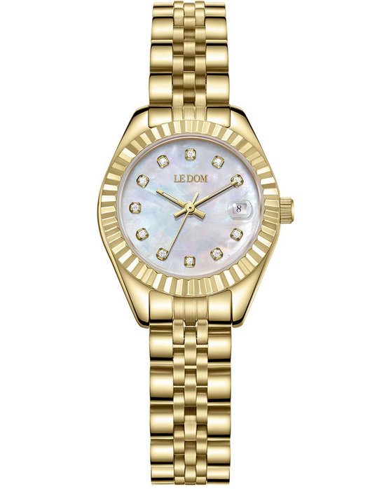 LEDOM Miracle Crystals Gold Stainless Steel Bracelet