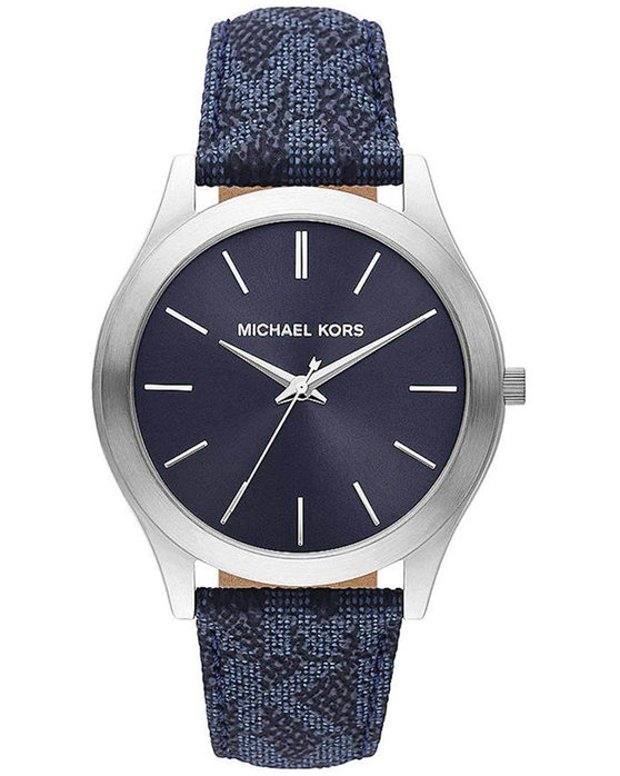 MICHAEL KORS Slim Runway Blue Synthetic Strap