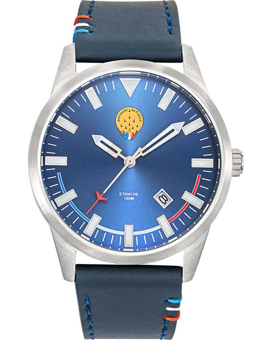 PATROUILLE DE FRANCE Airshow Blue Leather Strap