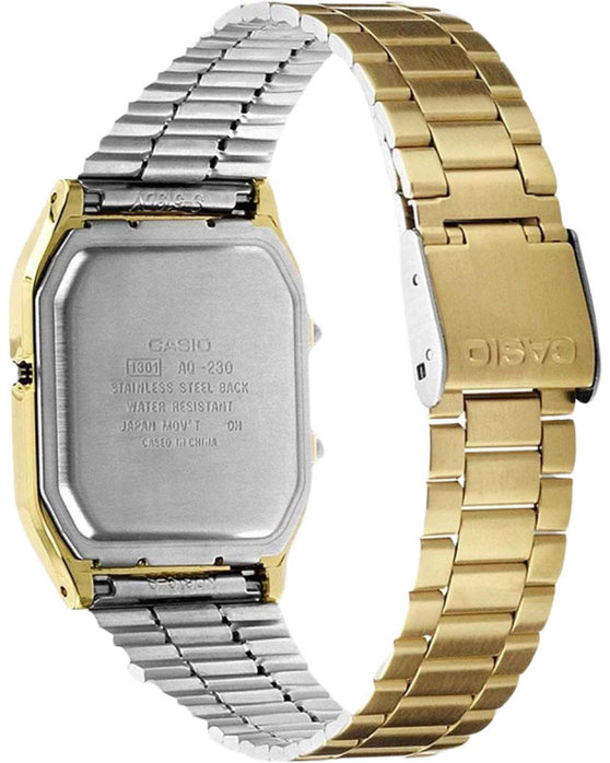 CASIO Vintage Dual Time Chronograph Gold Stainless Steel Bracelet