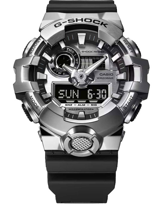 G-SHOCK G-Steel Dual Time Chronograph Black Plastic Strap