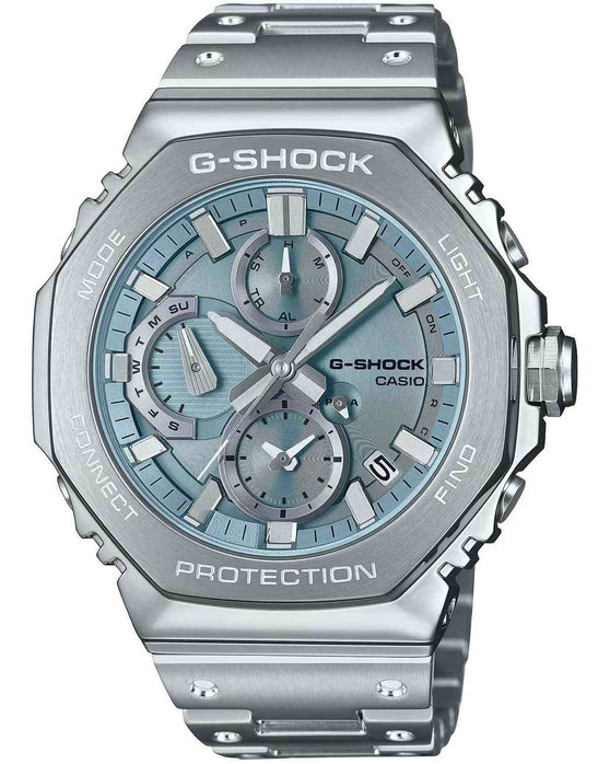 G-SHOCK Tough Solar Dual Time Chronograph Silver Stainless Steel Bracelet