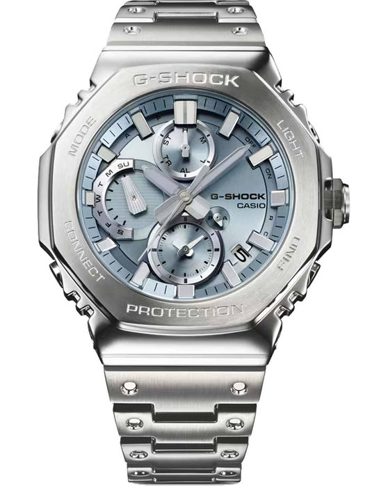 G-SHOCK Tough Solar Dual Time Chronograph Silver Stainless Steel Bracelet