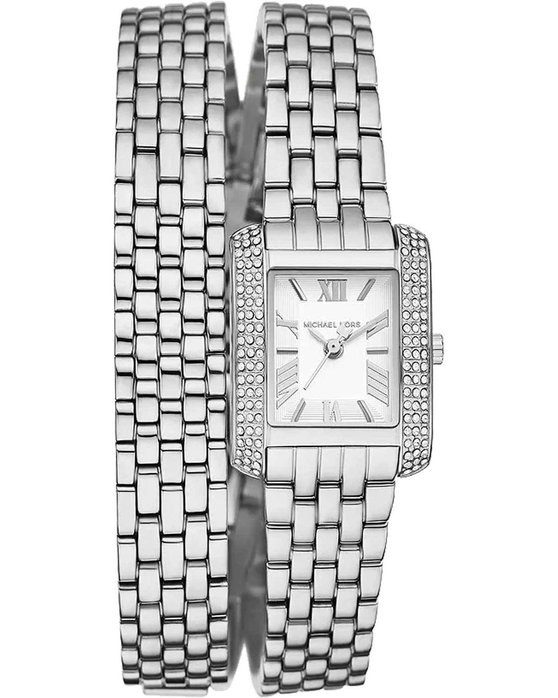 MICHAEL KORS Emery Crystals Silver Stainless Steel Bracelet