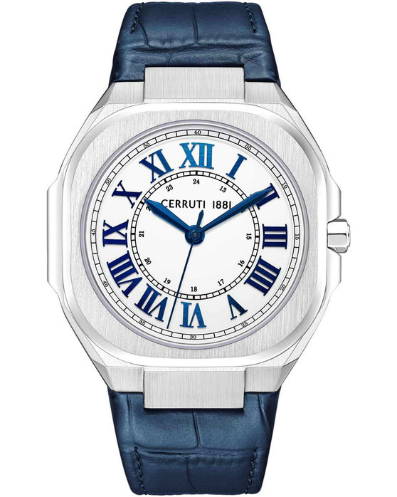 CERRUTI Leadri Blue Leather Strap