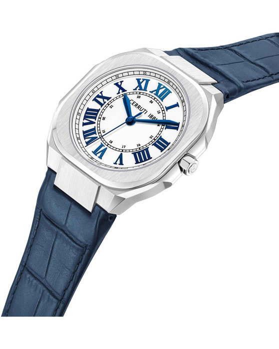 CERRUTI Leadri Blue Leather Strap