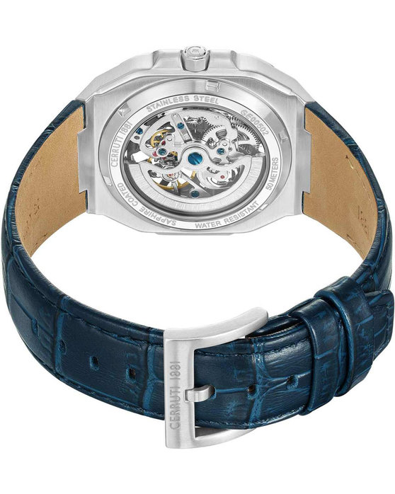 CERRUTI Leadri Automatic Blue Leather Strap