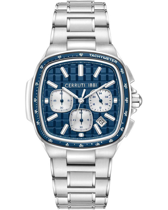 CERRUTI Casale Chronograph Silver Stainless Steel Bracelet