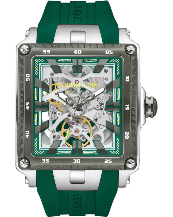 CERRUTI Odissea Automatic Green Silicone Strap