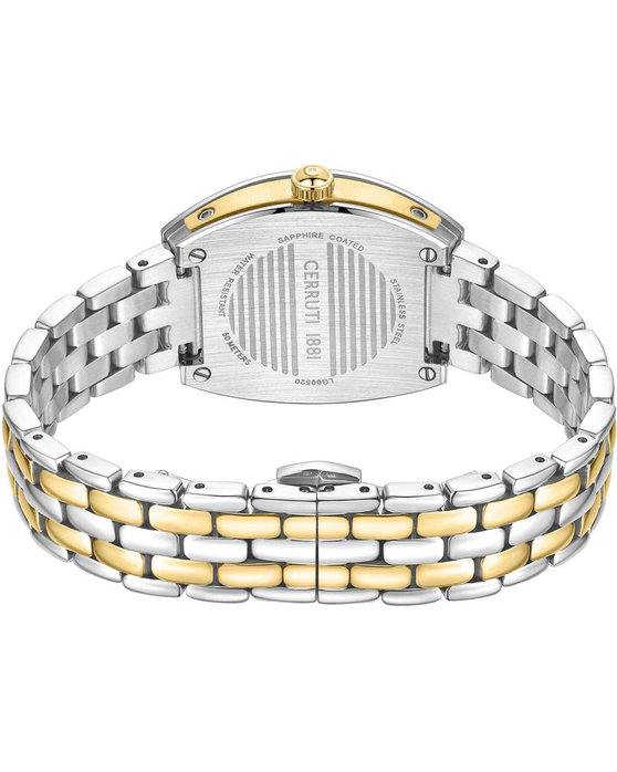 CERRUTI Calliano Crystals Two Tone Stainless Steel Bracelet