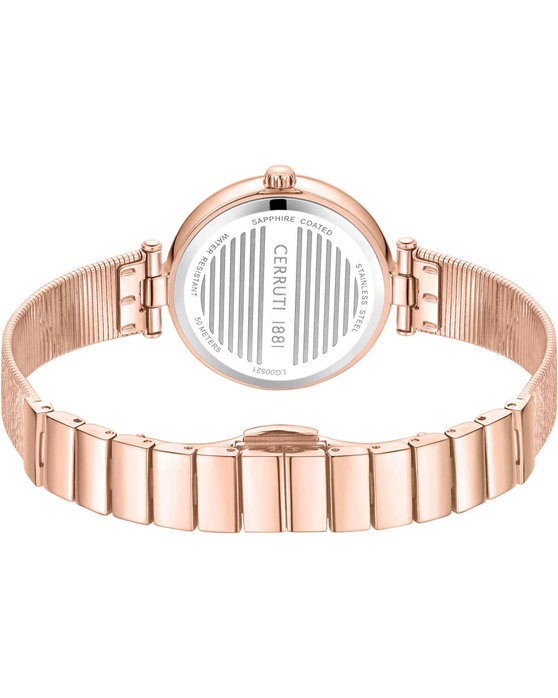 CERRUTI Dlbia Crystals Rose Gold Stainless Steel Bracelet