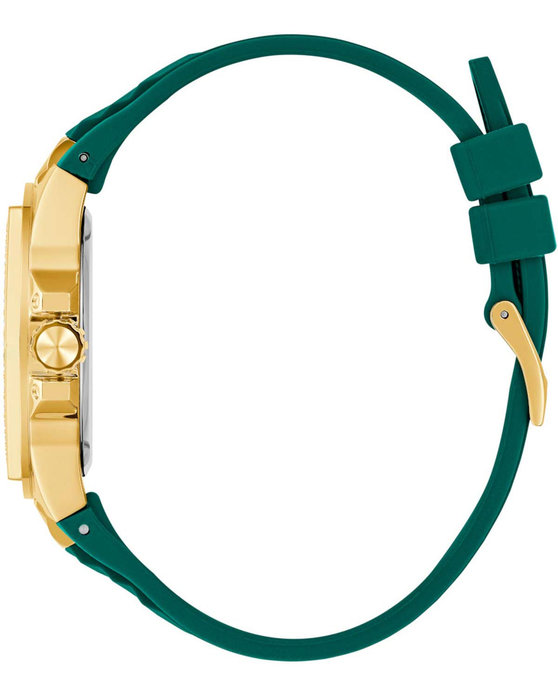 GUESS Envy Crystals Green Rubber Strap