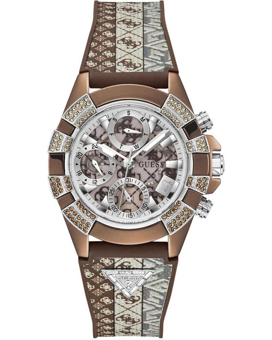 GUESS Iconic 40th Zircons Multicolor Combined Materials Strap