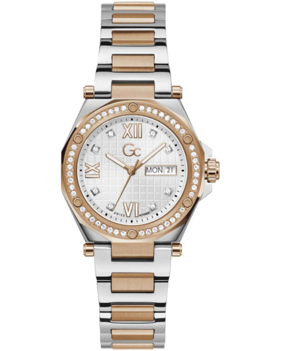 GUESS Collection Legacy Crystals Two Tone Stainless Steel Bracelet