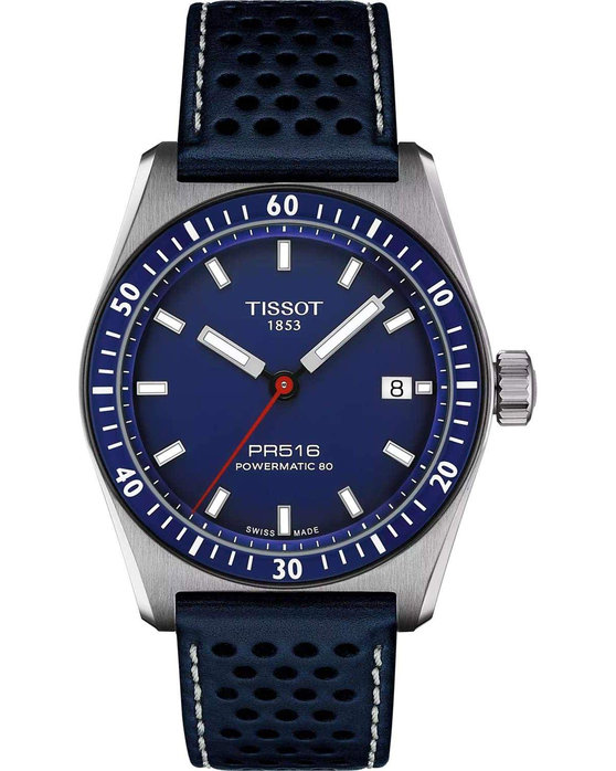 TISSOT T-Sport PR 516 Powermatic 80 Automatic Blue Leather Strap