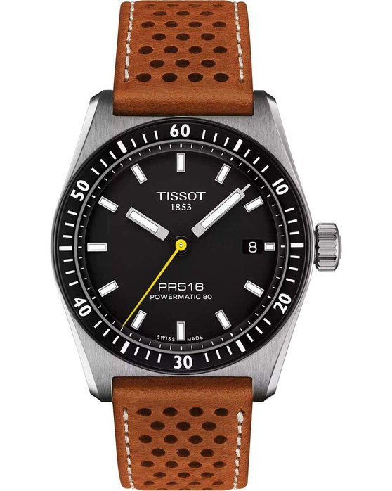 TISSOT T-Sport PR 516 Powermatic 80 Automatic Brown Leather Strap