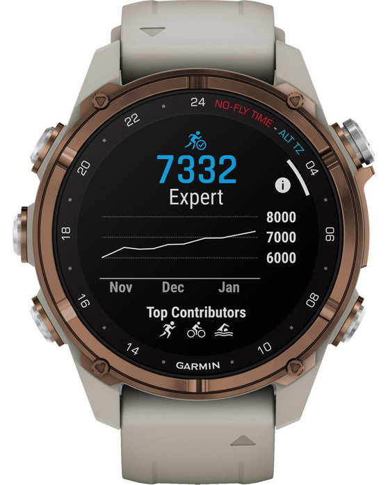 GARMIN Descent Mk3i Bronze PVD Titanium with French Grey Silicone Band