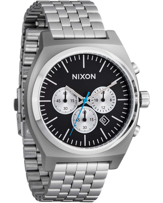 NIXON Time Teller Chronograph Silver Stainless Steel Bracelet