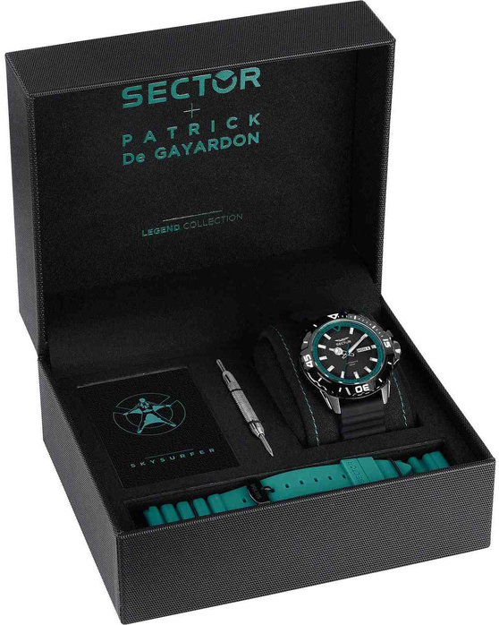 SECTOR Legend Automatic Black Plastic Strap Gift Set