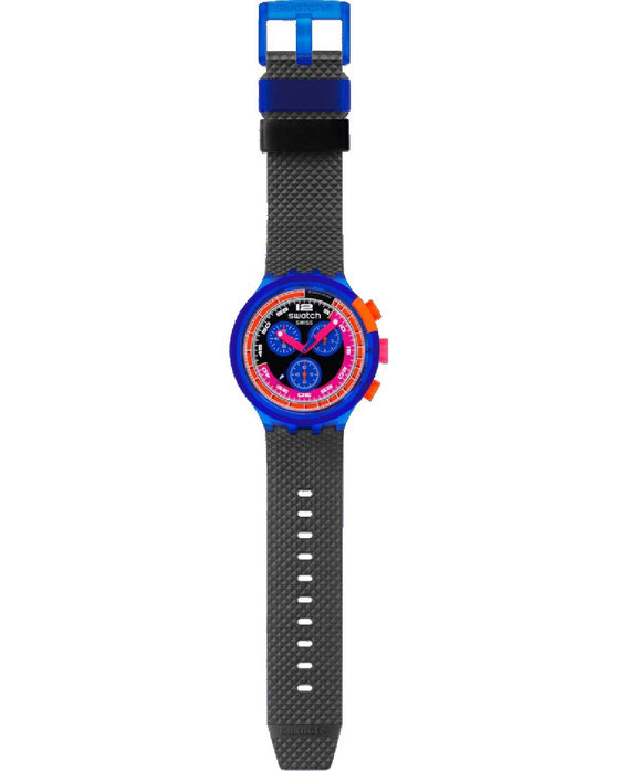 SWATCH Neon Party To The Max Chronograph Black Biosourced Strap