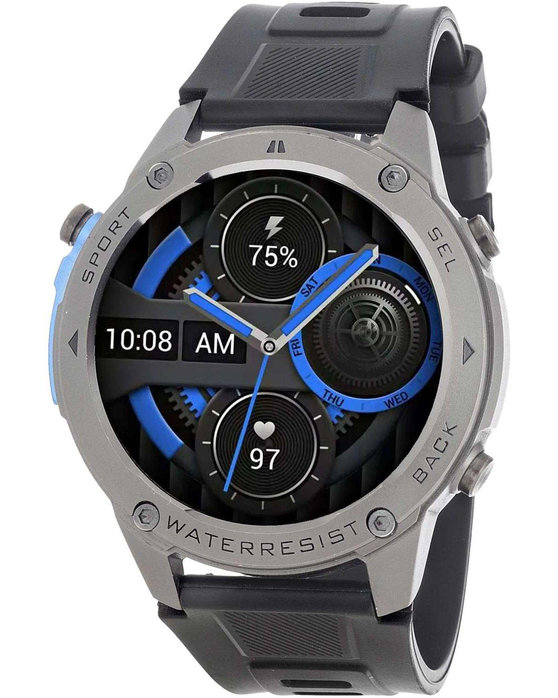 3GUYS GPS Smartwatch Grey Silicone Strap