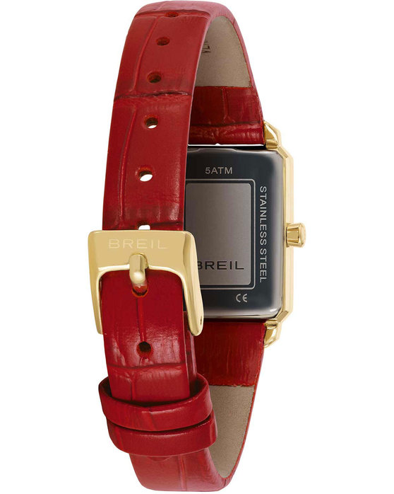 BREIL Carre Red Leather Strap