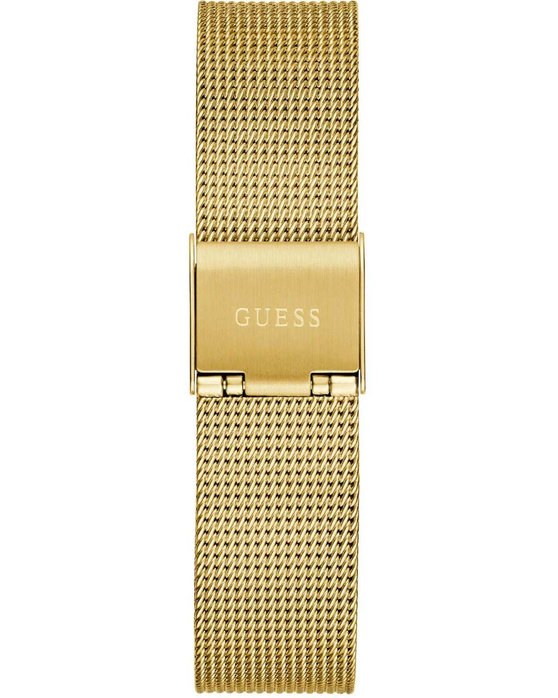 GUESS Glitz Plaque Crystals Gold Stainless Steel Bracelet