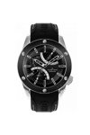 Jacques LEMANS Liverpool GMT Black Leather Strap