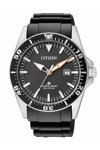 CITIZEN Eco-Drive Divers Black Rubber Strap