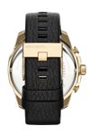 DIESEL Mega Chief Men's Chrono Black Leather Strap