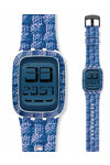 SWATCH Double Knit Touch Blue Rubber Strap