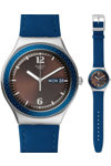 SWATCH Djembe Blue Leather Strap