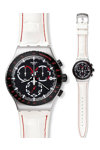 SWATCH Daikanyama White Leather Strap