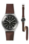 SWATCH Irony Mens Big Doppiogiro Brown Leather Strap