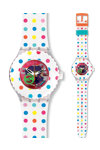 SWATCH Happy Dots Ladies Multicolor Rubber Strap