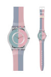 SWATCH Fond De Teint Ladies Multicolor Leather Strap