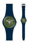 SWATCH Buchetti Mens Blue Rubber Strap