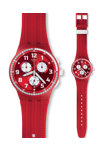 SWATCH Spremuta Chrono Mens Red Rubber Strap