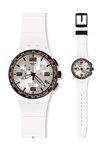 SWATCH White Blades Chrono Ladies White Rubber Strap