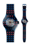 SWATCH Puntamiblu Mens Multicolor Rubber Strap