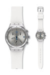 SWATCH Travel Chic Chrono Ladies White Rubber Strap