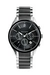 PIERRE LANNIER Ceramic Chrono Black Ceramic & Stainless Steel Bracelet