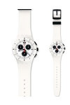 SWATCH Power Tracking Chrono Why Again White Rubber Strap