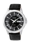 CITIZEN Classic Black Dial Black Leather Strap