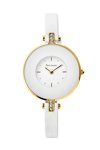 PIERRE LANNIER Ladies Gold White Leather Strap